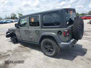 2020 Jeep Wrangler Unlimited Willys with VIN 1C4HJXDN7LW337975, listed as a Copart auction lot 58839085 with Not provided miles and Non repairable. Bid and sale history available at DreamBid. Image 2.