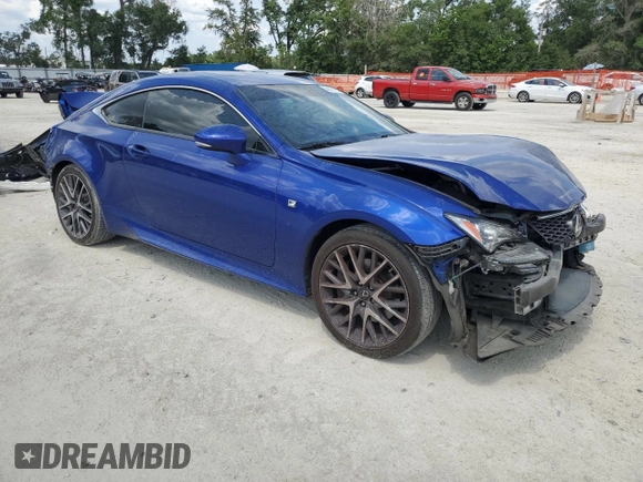 2016 Lexus RC 300 F Sport with VIN JTHSM5BCXG5002318, listed as a Copart auction lot 56561735 with 127,717 mi miles and Salvage title. Bid and sale history available at DreamBid. Image 4.