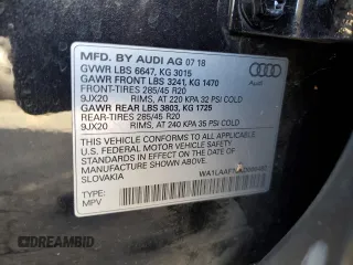 2019 Audi Q7 Premium Plus with VIN WA1LAAF76KD000482, listed as a Copart auction lot 89412715 with 62,442 mi miles and Salvage Title. Bid and sale history available at carsss.com. Image 12.