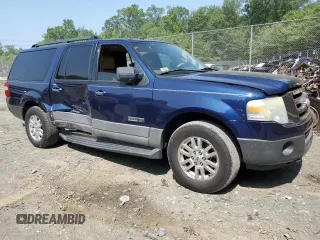 2007 Ford Expedition Max XLT with VIN 1FMFK16527LA33857, listed as a Copart auction lot 59376515 with 262,960 mi miles and Salvage title. Bid and sale history available at DreamBid. Image 4.