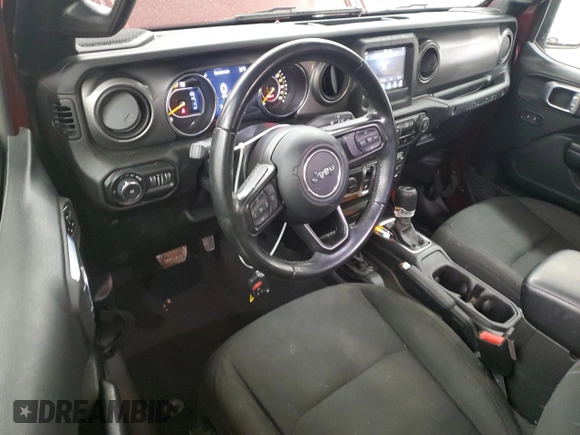 2021 Jeep Wrangler 80th Anniversary with VIN 1C4GJXAN9MW784552, listed as a Copart auction lot 43357205 with 65,230 mi miles and Salvage Title. Bid and sale history available at DreamBid. Image 8.