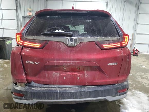 2022 Honda CR-V EX with VIN 2HKRW2H59NH667306, listed as a Copart auction lot 44600885 with 31,646 mi miles and Salvage Title. Bid and sale history available at carsss.com. Image 6.
