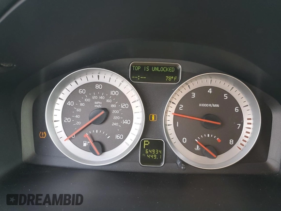 2013 Volvo C70 T5 с VIN YV1672MC8DJ139339, выставлен на аукционе Copart как лот 55980475 с пробегом 64 934 миль миль и Списание • Salvage title. История ставок и продаж доступна на DreamBid. Изображение 9.