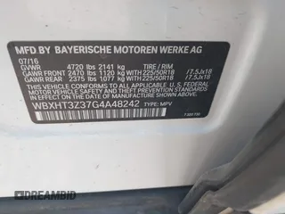 2016 BMW X1 xDrive28i z VIN WBXHT3Z37G4A48242, wystawiony jako IAAI lot #42473404 z przebiegiem 34 309 mil mil oraz . Historia ofert i sprzedaży dostępna na DreamBid. Obrazek 9.