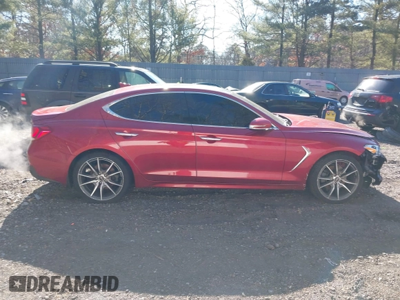 2019 Genesis G70 Advanced with VIN KMTG44LA7KU026820, listed as a IAAI auction lot 41706925 with 56,584 mi miles and . Bid and sale history available at DreamBid. Image 13.