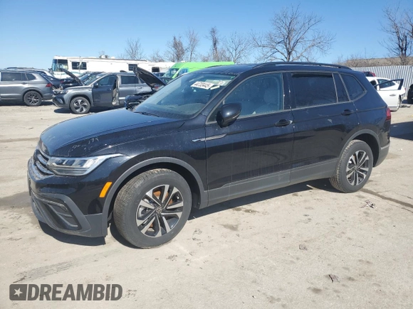 2024 Volkswagen Tiguan S with VIN 3VVFB7AX0RM134060, listed as a Copart auction lot 44733445 with Not provided miles and Salvage title. Bid and sale history available at DreamBid. Image 1.