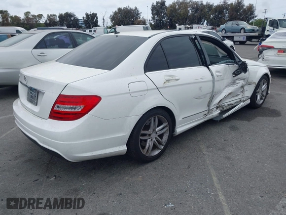 2014 Mercedes-Benz C-Class C 250 Sport with VIN WDDGF4HB9EA945465, listed as a IAAI auction lot 42035693 with 146,809 mi miles. Bid and sale history available at carsss.com. Image 4.