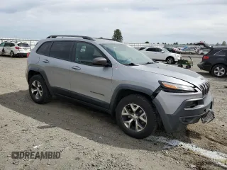 2014 Jeep Cherokee Trailhawk with VIN 1C4PJMBS6EW159174, listed as a Copart auction lot 56097795 with 130,299 mi miles and Salvage title. Bid and sale history available at DreamBid. Image 4.