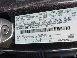 2023 Ford Escape with VIN 1FMCU0FN5PUA00319, listed as a IAAI auction lot 41457047 with 1 mi miles. Bid and sale history available at carsss.com. Image 9.