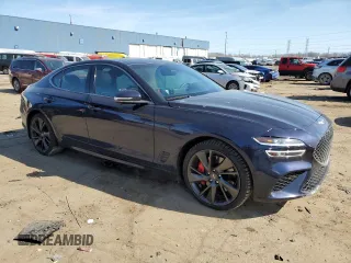 2023 Genesis G70 3.3T with VIN KMTG54TE1PU134177, listed as a Copart auction lot 48476115 with 15,763 mi miles and Clean title. Bid and sale history available at DreamBid. Image 4.