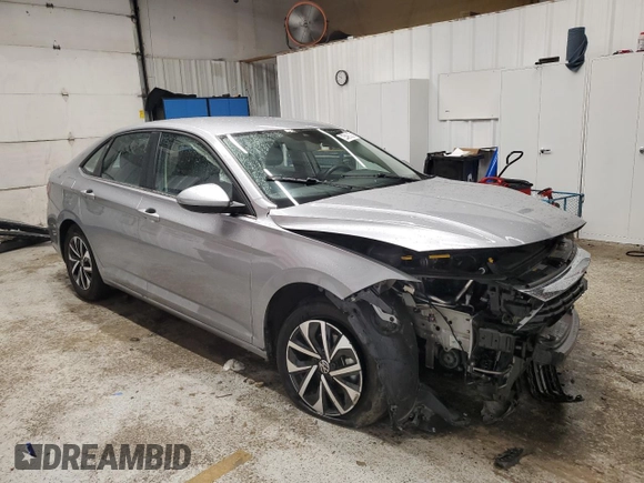 2024 Volkswagen Jetta S with VIN 3VW5M7BU2RM052899, listed as a Copart auction lot 64296945 with 37,300 mi miles and Non repairable. Bid and sale history available at DreamBid. Image 4.
