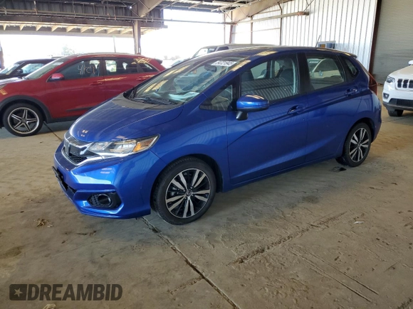 2019 Honda Fit EX with VIN 3HGGK5H87KM753347, listed as a Copart auction lot 54721945 with 12,572 mi miles and Salvage Title. Bid and sale history available at DreamBid. Image 1.