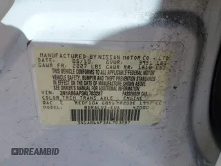 2010 Nissan Sentra SR with VIN 3N1AB6AP3AL703287, listed as a IAAI auction lot 41725073 with 146,044 mi miles and . Bid and sale history available at DreamBid. Image 9.