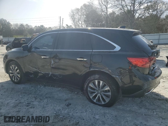 2016 Acura MDX w/Tech with VIN 5FRYD3H44GB008791, listed as a Copart auction lot 49749065 with 141,170 mi miles and Salvage Title. Bid and sale history available at carsss.com. Image 2.