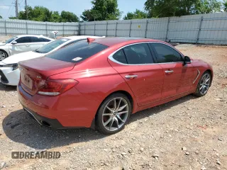 2021 Genesis G70 3.3T with VIN KMTG74LE2MU074173, listed as a Copart auction lot 58236675 with 65,665 mi miles and Salvage title. Bid and sale history available at DreamBid. Image 3.