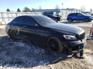 2018 Mercedes-Benz C 43 AMG with VIN 55SWF6EB6JU254173, listed as a Copart auction lot 87449364 with 130,860 mi miles and Salvage Title. Bid and sale history available at carsss.com. Image 4.
