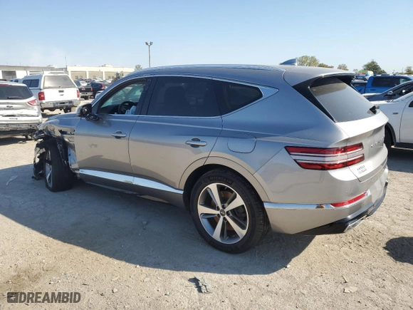 2021 Genesis GV80 with VIN KMUHCESC8MU049201, listed as a Copart auction lot 75515324 with 56,815 mi miles and Salvage Title. Bid and sale history available at carsss.com. Image 2.