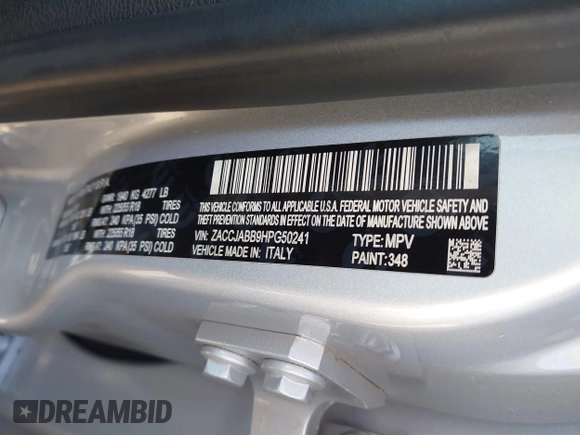 2017 Jeep Renegade Latitude с VIN ZACCJABB9HPG50241, выставлен на аукционе IAAI как лот 42807253 с пробегом 61 067 миль миль и . История ставок и продаж доступна на DreamBid. Изображение 9.