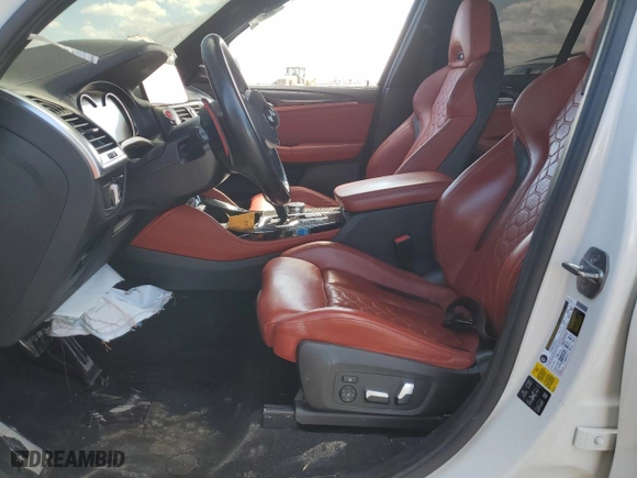 2020 BMW X3 M Competition with VIN 5YMTS0C06LLT10764, listed as a Copart auction lot 49572565 with 0 mi miles and Salvage Title. Bid and sale history available at carsss.com. Image 7.