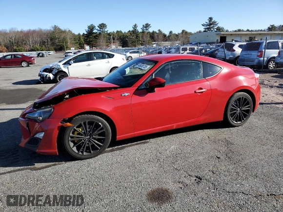 2013 Scion FR-S with VIN JF1ZNAA17D2723351, listed as a Copart auction lot 49838735 with 75,443 mi miles and Salvage Title. Bid and sale history available at DreamBid. Image 1.