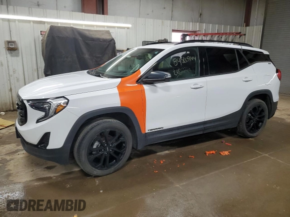 2021 GMC Terrain SLT with VIN 3GKALVEV7ML401992, listed as a Copart auction lot 84520944 with 26,615 mi miles and Salvage Title. Bid and sale history available at DreamBid. Image 1.