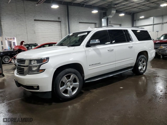 2017 Chevrolet Suburban Premier with VIN 1GNSKJKC1HR131632, listed as a Copart auction lot 49453455 with 140,325 mi miles and Salvage Title. Bid and sale history available at carsss.com. Image 1.