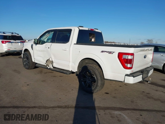 2021 Ford F-150 XL with VIN 1FTFW1E52MFA96820, listed as a IAAI auction lot 41420826 with 25,295 mi miles. Bid and sale history available at carsss.com. Image 3.