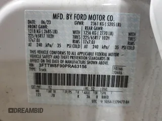 2023 Ford Maverick XL with VIN 3FTTW8F90PRA63156, listed as a Copart auction lot 51825665 with 27,319 mi miles and Salvage title. Bid and sale history available at DreamBid. Image 12.