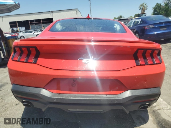 2024 Ford Mustang EcoBoost with VIN 1FA6P8TH5R5133459, listed as a Copart auction lot 61395845 with 27,489 mi miles and Salvage title. Bid and sale history available at DreamBid. Image 6.