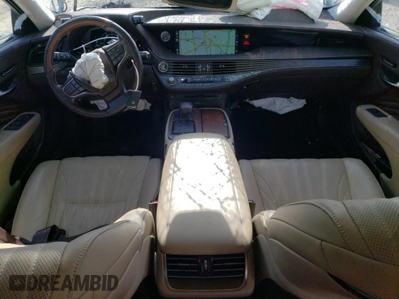 2019 Lexus LS with VIN JTHC51FF6K5005529, listed as a Copart auction lot 48593625 with 35,303 mi miles and Salvage Title. Bid and sale history available at carsss.com. Image 8.