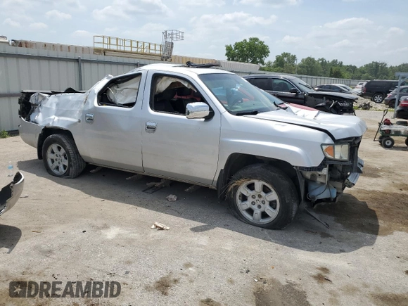 2007 Honda Ridgeline RTL with VIN 2HJYK16547H533699, listed as a Copart auction lot 61100115 with 241,366 mi miles and Salvage title. Bid and sale history available at DreamBid. Image 4.