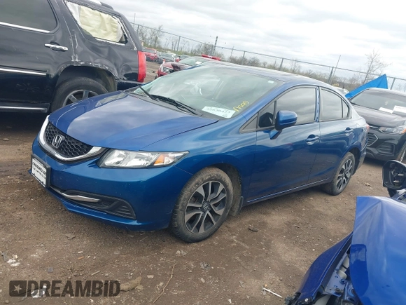 2015 Honda Civic Sedan EX with VIN 19XFB2F84FE020443, listed as a IAAI auction lot 42030422 with Not Provided miles. Bid and sale history available at carsss.com. Image 18.
