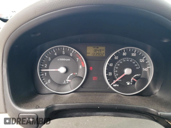 2007 Hyundai Accent GLS with VIN KMHCN46C77U110324, listed as a Copart auction lot 45515545 with 133,902 mi miles and Salvage Title. Bid and sale history available at carsss.com. Image 9.