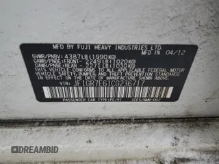 2012 Subaru WRX WRX Limited с VIN JF1GR7E61CG236717, выставлен на аукционе Copart как лот 88438485 с пробегом Не указан миль и Списание • Salvage title. История ставок и продаж доступна на DreamBid. Изображение 12.