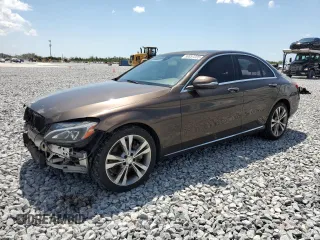 2015 Mercedes-Benz C-Class C 300 Luxury with VIN 55SWF4KB8FU041323, listed as a Copart auction lot 50857205 with 104,869 mi miles and Salvage Title. Bid and sale history available at carsss.com. Image 1.
