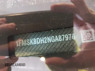 2022 Ford Explorer XLT с VIN 1FMSK8DH2NGA87976, выставлен на аукционе IAAI как лот 42316717 с пробегом 46 568 миль миль и . История ставок и продаж доступна на DreamBid. Изображение 9.
