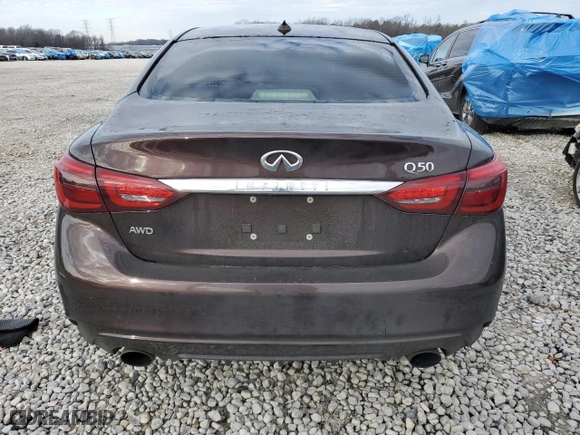 2020 Infiniti Q50 3.0t LUXE with VIN JN1EV7AR4LM251228, listed as a Copart auction lot 44682645 with 84,690 mi miles and Salvage Title. Bid and sale history available at carsss.com. Image 6.