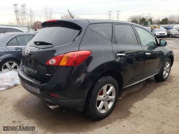 2010 Nissan Murano SL with VIN JN8AZ1MW8AW138080, listed as a Copart auction lot 82332424 with 135,565 mi miles and Salvage Title. Bid and sale history available at carsss.com. Image 3.