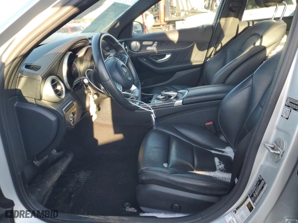 2015 Mercedes-Benz C-Class C 300 Luxury with VIN 55SWF4KB5FU028514, listed as a Copart auction lot 44226215 with 0 mi miles and Salvage Title. Bid and sale history available at carsss.com. Image 7.