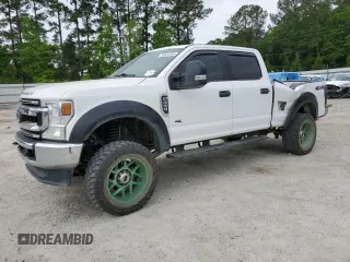 2020 Ford F-250 XL with VIN 1FT7W2B68LEC45808, listed as a Copart auction lot 55674505 with 136,473 mi miles and Salvage title. Bid and sale history available at DreamBid. Image 1.