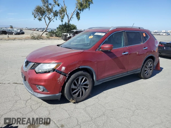2016 Nissan Rogue SL with VIN 5N1AT2MT5GC814404, listed as a Copart auction lot 56337165 with 265,898 mi miles and Clean Title. Bid and sale history available at DreamBid. Image 1.
