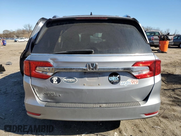 2018 Honda Odyssey EX-L with VIN 5FNRL6H71JB111811, listed as a Copart auction lot 49463315 with 84,116 mi miles and Salvage Title. Bid and sale history available at carsss.com. Image 6.