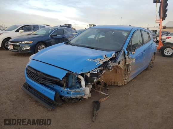 2024 Subaru Impreza Sport with VIN JF1GUAFCXR8398073, listed as a Copart auction lot 85135244 with 5,667 mi miles and Salvage Title. Bid and sale history available at carsss.com. Image 1.