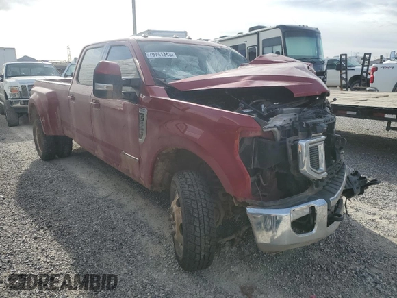 2022 Ford F-350 XL with VIN 1FT8W3DT1NED04813, listed as a Copart auction lot 79741343 with Not Provided miles and Salvage Title. Bid and sale history available at DreamBid. Image 1.