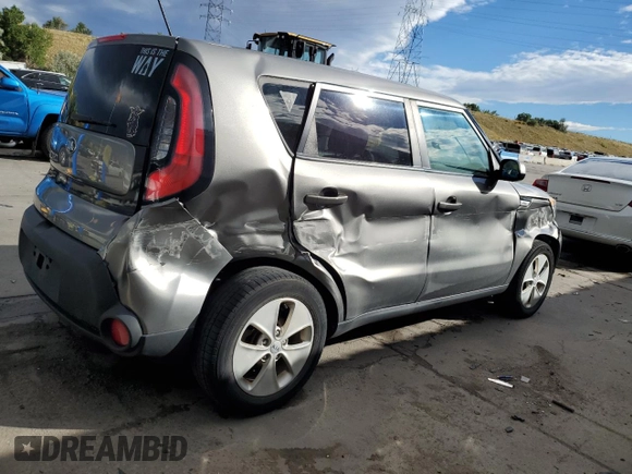 2016 Kia Soul with VIN KNDJN2A27G7281068, listed as a Copart auction lot 71601904 with 106,689 mi miles and Salvage Title. Bid and sale history available at carsss.com. Image 3.