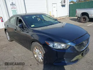 2015 Mazda 6 i Sport with VIN JM1GJ1U53F1220971, listed as a IAAI auction lot 41524727 with 105,436 mi miles. Bid and sale history available at carsss.com. Image 1.