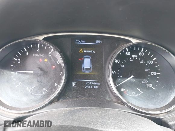 2016 Nissan Rogue SL with VIN 5N1AT2MT5GC900179, listed as a IAAI auction lot 41927915 with 75,496 mi miles. Bid and sale history available at carsss.com. Image 7.