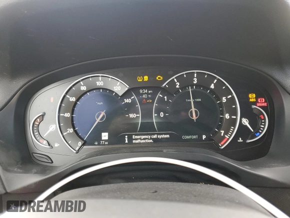 2019 BMW X3 sDrive30i with VIN 5UXTR7C51KLR46420, listed as a Copart auction lot 45377035 with 114,191 mi miles and Salvage Title. Bid and sale history available at carsss.com. Image 9.