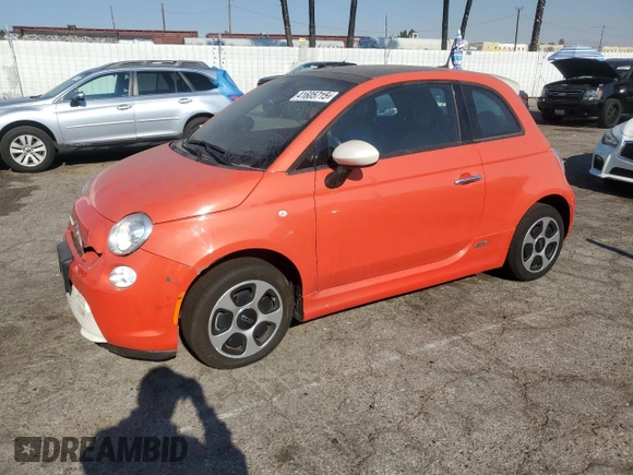 2016 FIAT 500e with VIN 3C3CFFGE4GT184019, listed as a Copart auction lot 41605715 with 36,051 mi miles and Clean title. Bid and sale history available at DreamBid. Image 1.