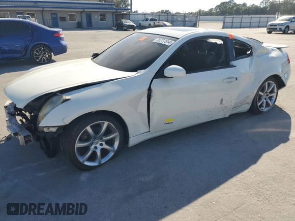2004 Infiniti G35 Coupe w/Leather with VIN JNKCV54EX4M301177, listed as a Copart auction lot 76777514 with 0 mi miles and Non Repairable. Bid and sale history available at carsss.com. Image 1.